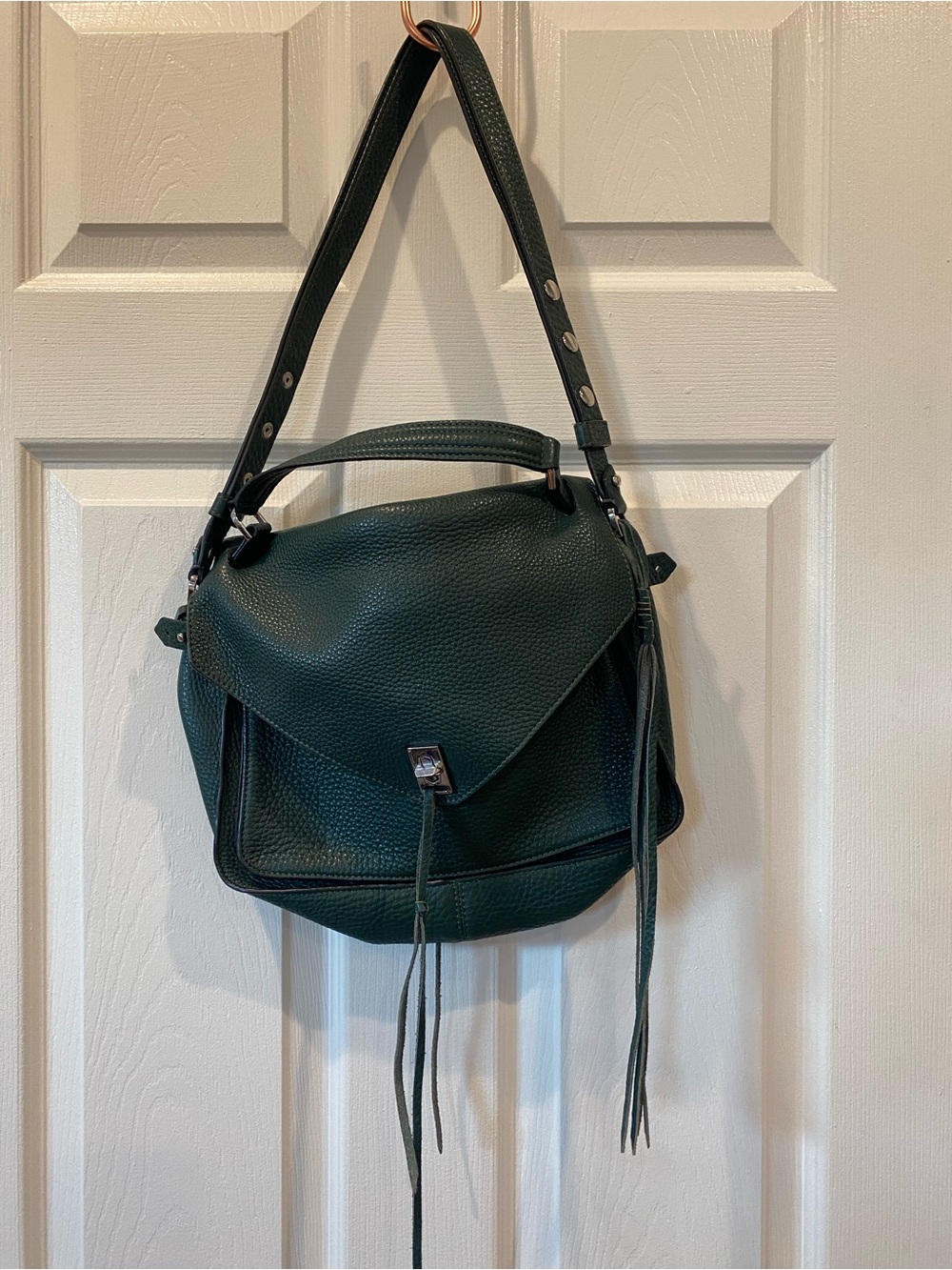 Rebecca Minkoff Dark Green Leather Shoulder Bag